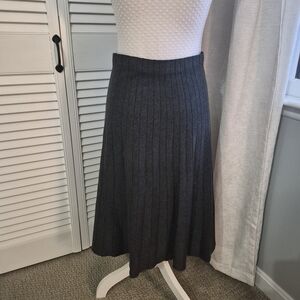 Milano Dark Gray Pleated A-Line Skirt